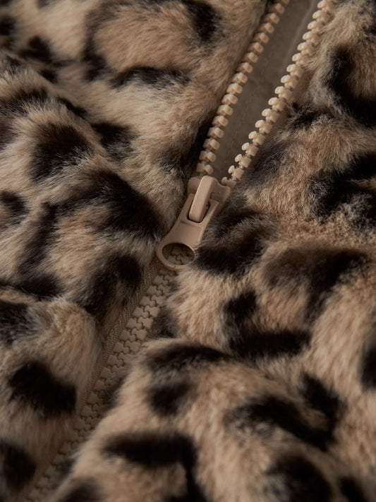 Dsiney Kidz - Name It Animal Print Faux Fur Leo Jacket with Hood image 2