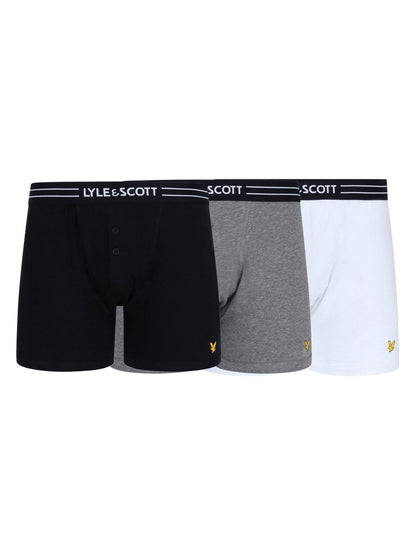 Dsiney Kidz - Lyle & Scott Multi Button Fly Boxer Trunks 3 Pack image 1