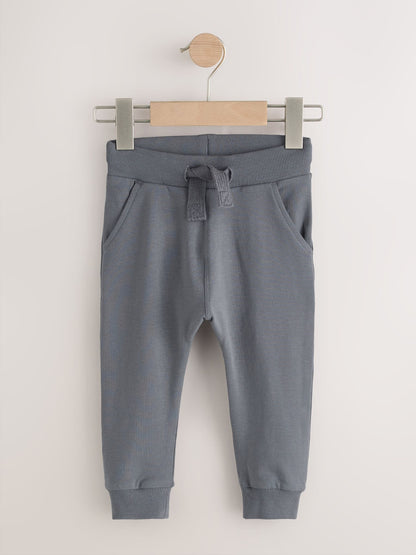 Grey/Black/Green Skinny Fit Joggers 5 Pack (3mths-7yrs) image 2