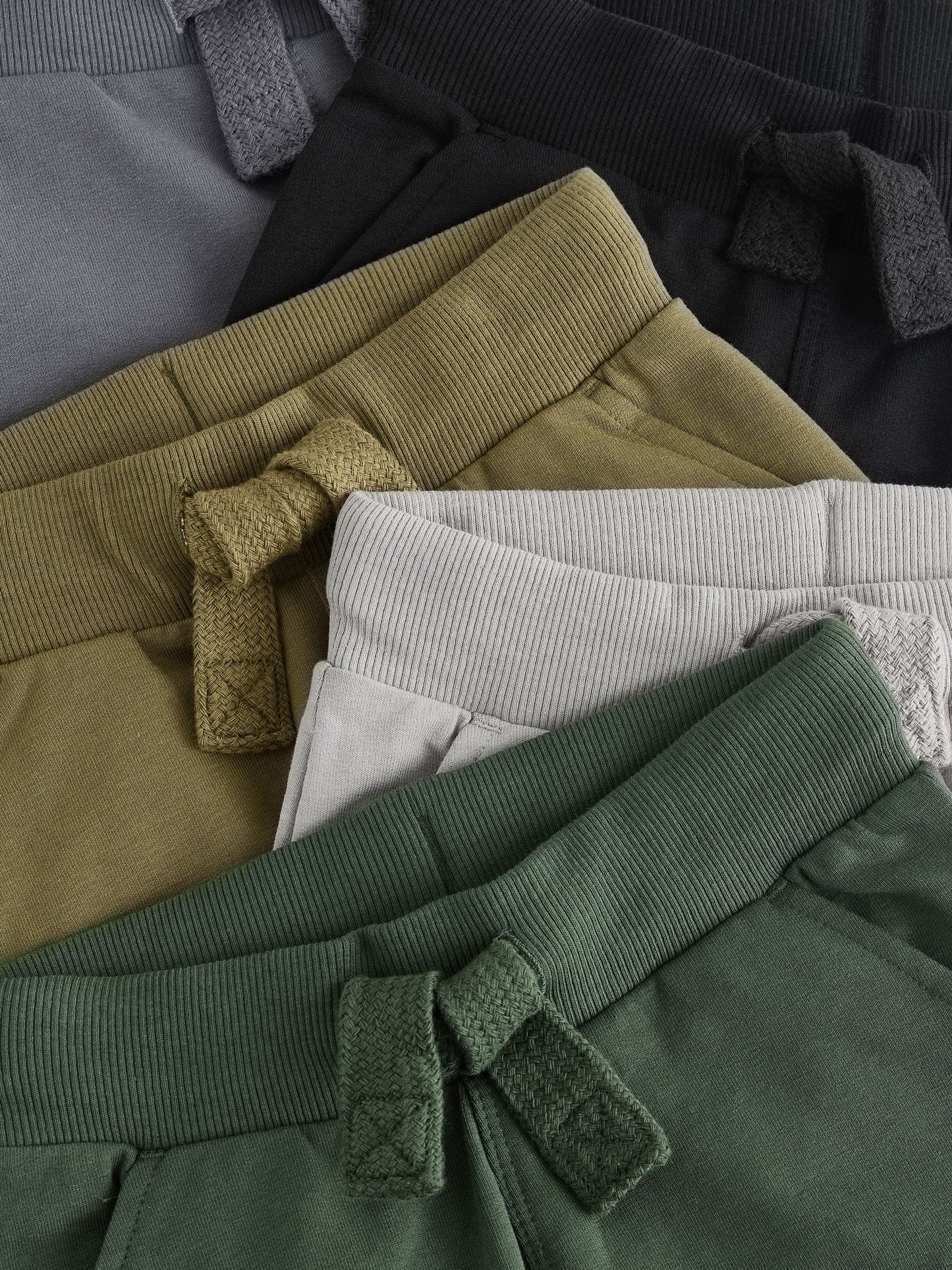 Grey/Black/Green Skinny Fit Joggers 5 Pack (3mths-7yrs) image 8