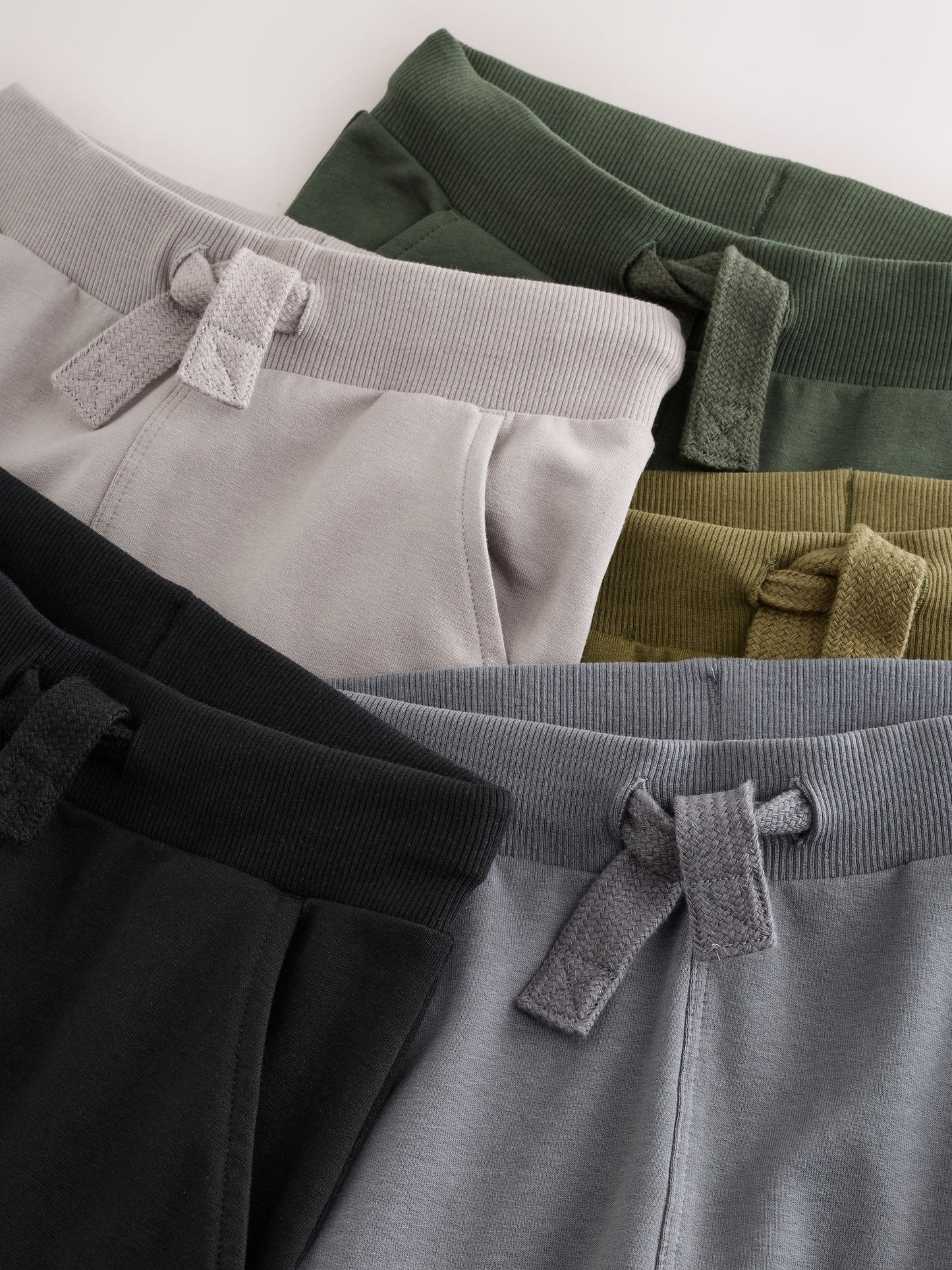 Grey/Black/Green Skinny Fit Joggers 5 Pack (3mths-7yrs) image 9