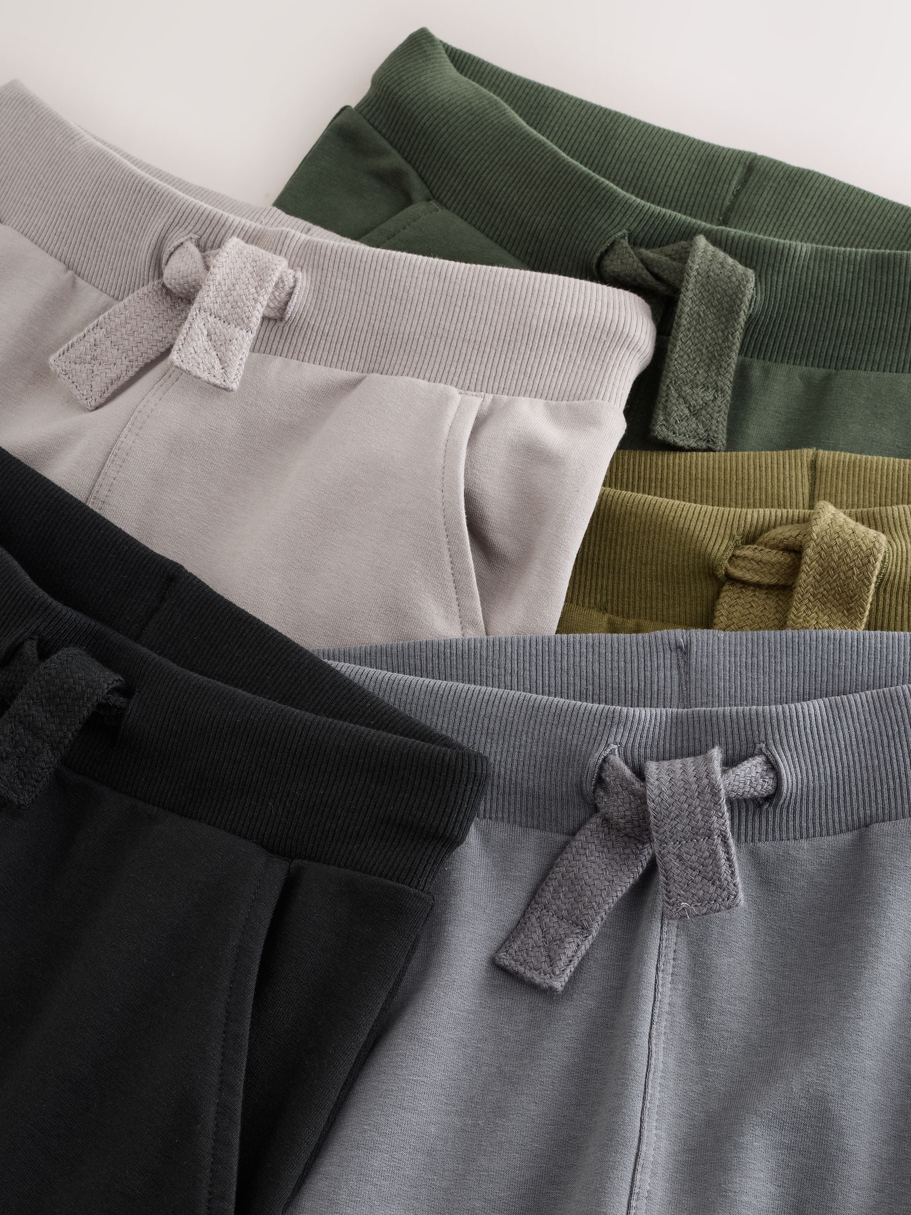 Grey/Black/Green Skinny Fit Joggers 5 Pack (3mths-7yrs) image 9