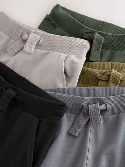 Grey/Black/Green Skinny Fit Joggers 5 Pack (3mths-7yrs) image 9