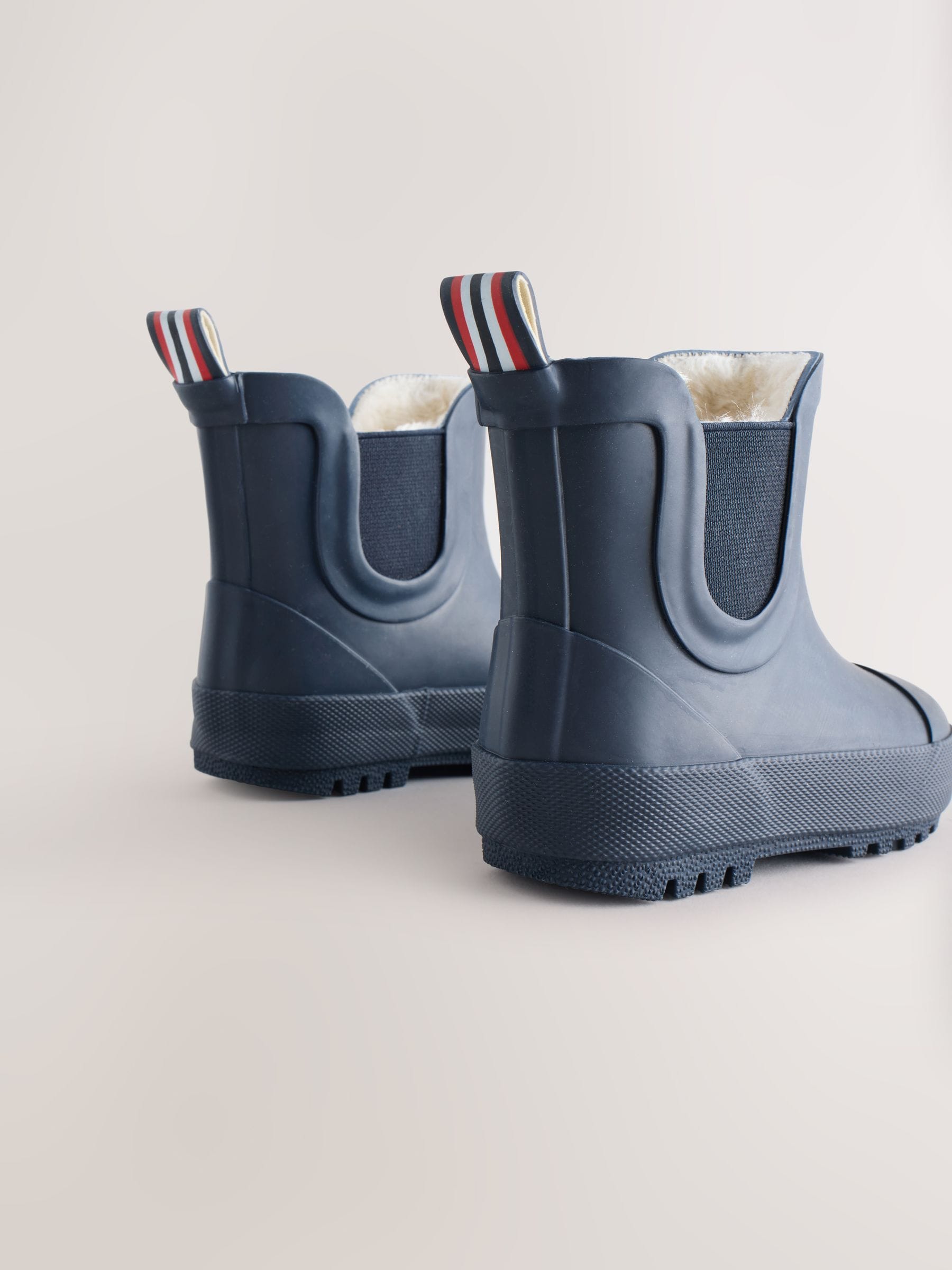 Navy Warm Lined Ankle Wellies image 4