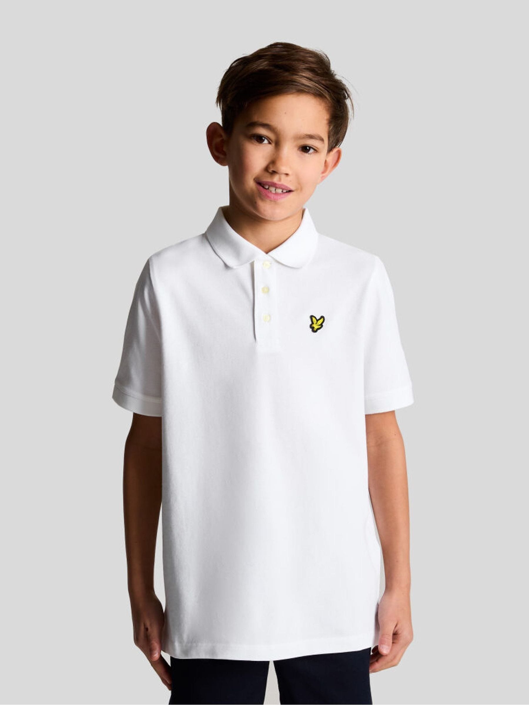 Dsiney Kidz - Lyle & Scott White Plain Polo T-Shirt image 1