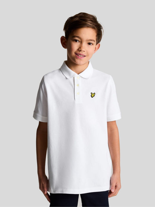 Dsiney Kidz - Lyle & Scott White Plain Polo T-Shirt image 1