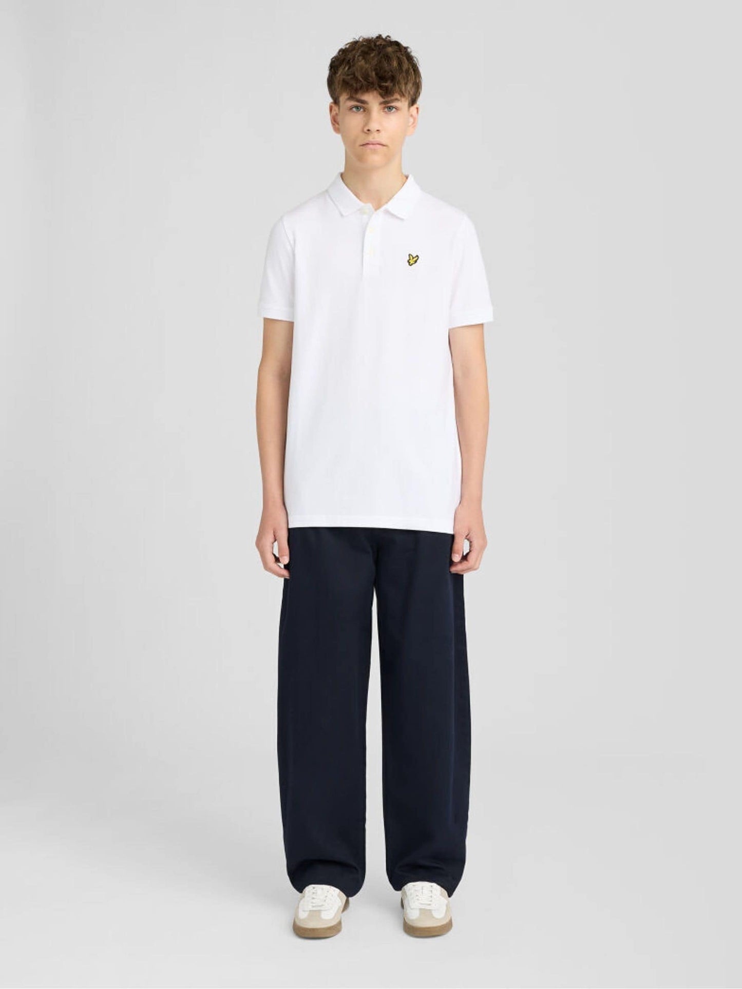 Dsiney Kidz - Lyle & Scott White Plain Polo T-Shirt image 2