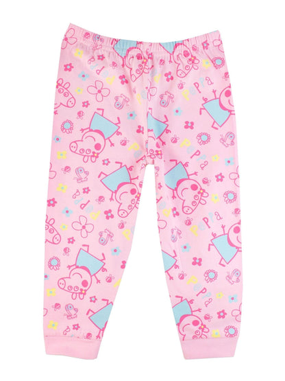 Character Pink Floral Peppa Pig 100% Cotton Pyjamas - image 3