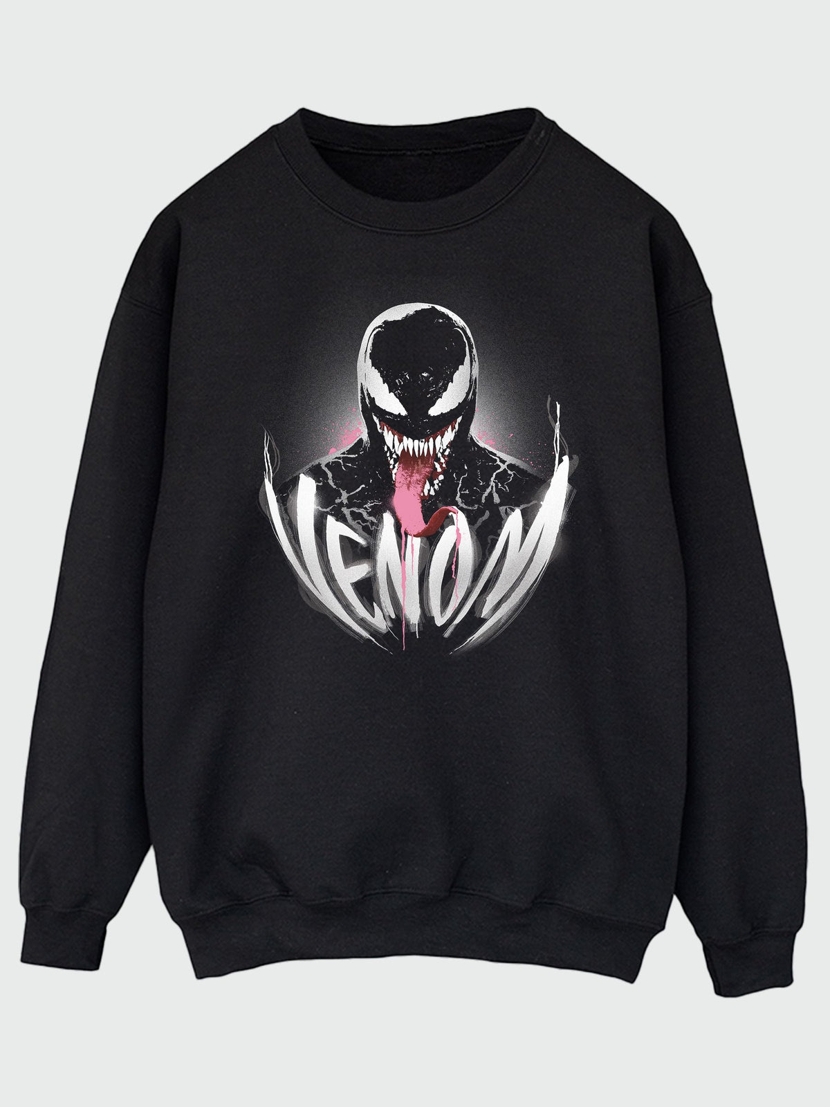 Brands In Black Marvel Venom Smile Halloween Sweatshirt - image 2