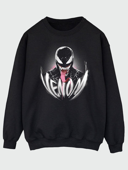 Brands In Black Marvel Venom Smile Halloween Sweatshirt - image 2