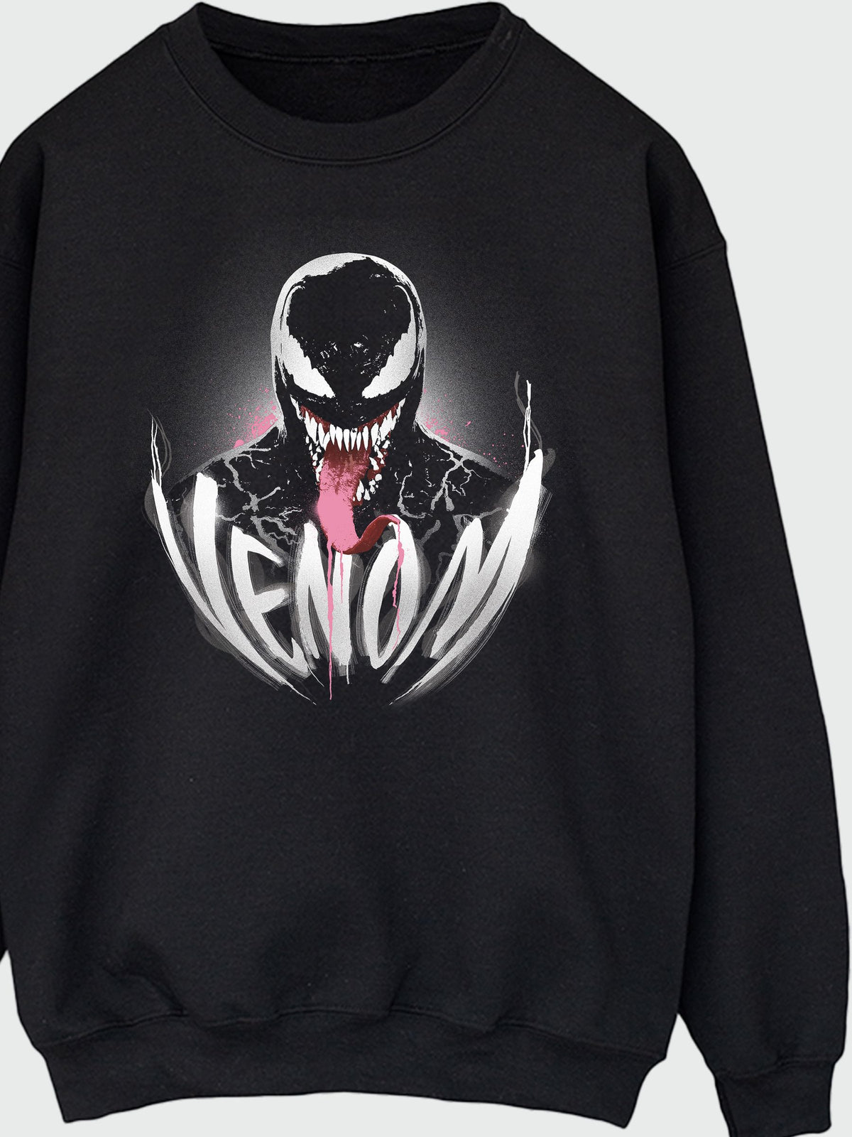 Brands In Black Marvel Venom Smile Halloween Sweatshirt - image 3