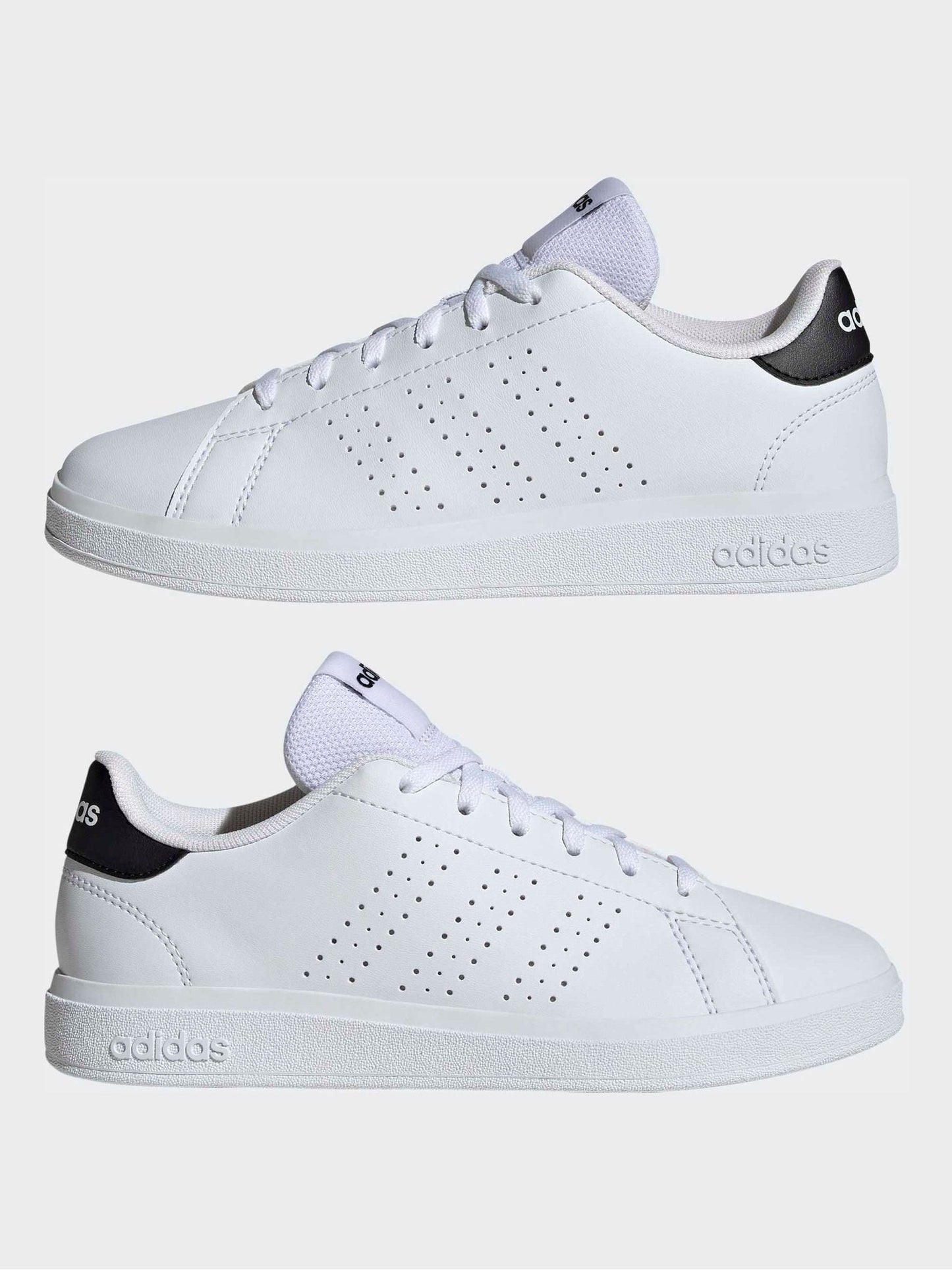 adidas White Advantage Base Shoes image 5