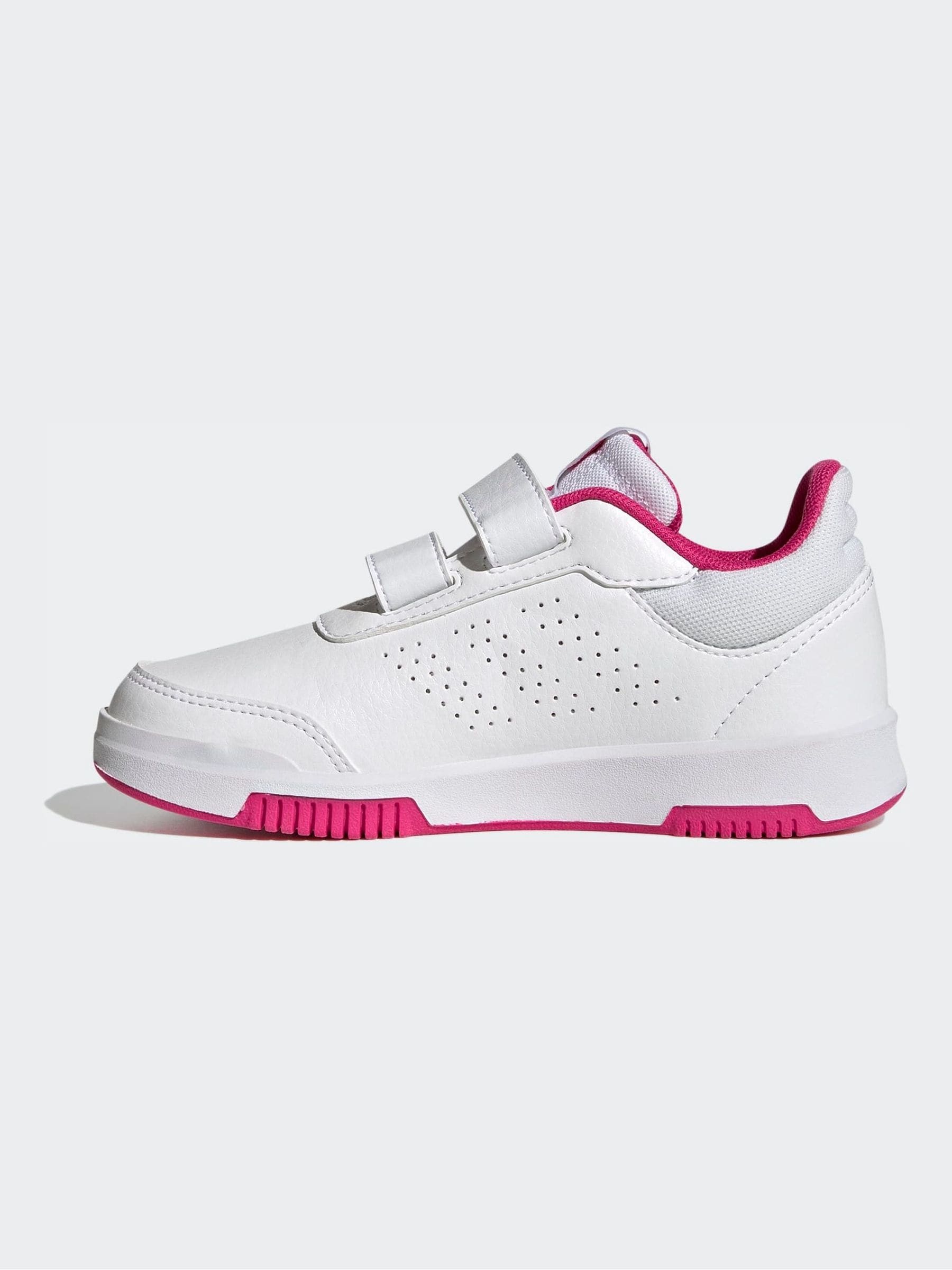 adidas White Tensaur Hook And Loop Shoes image 5