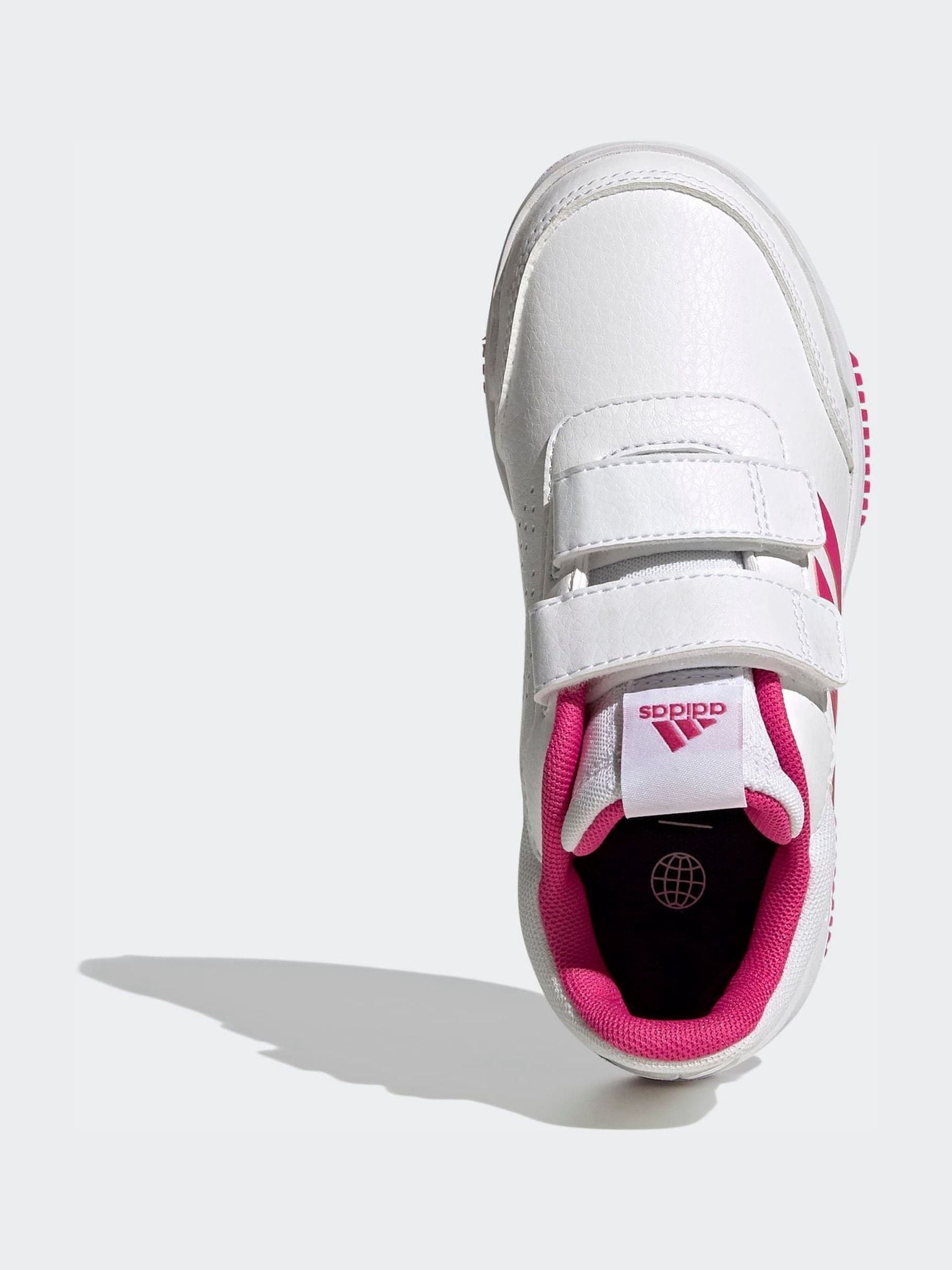 adidas White Tensaur Hook And Loop Shoes image 7