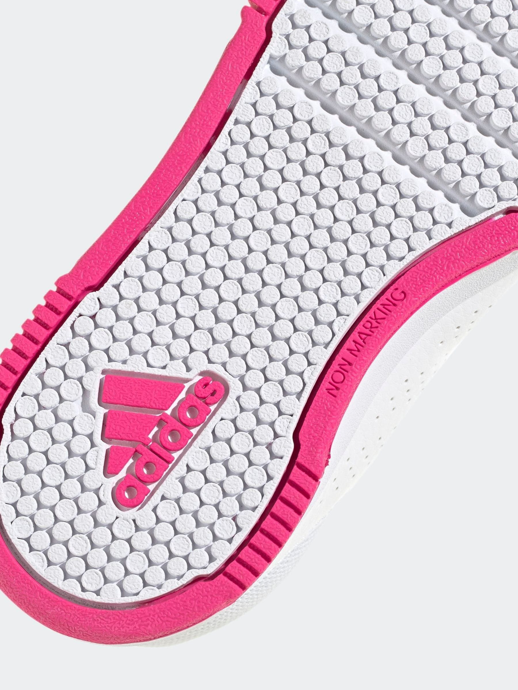 adidas White Tensaur Hook And Loop Shoes image 9