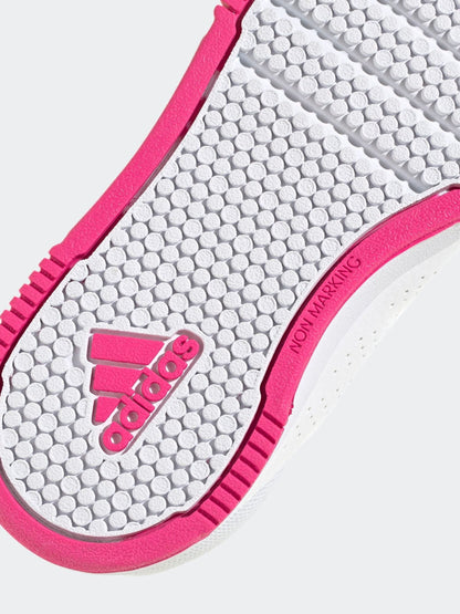 adidas White Tensaur Hook And Loop Shoes image 9