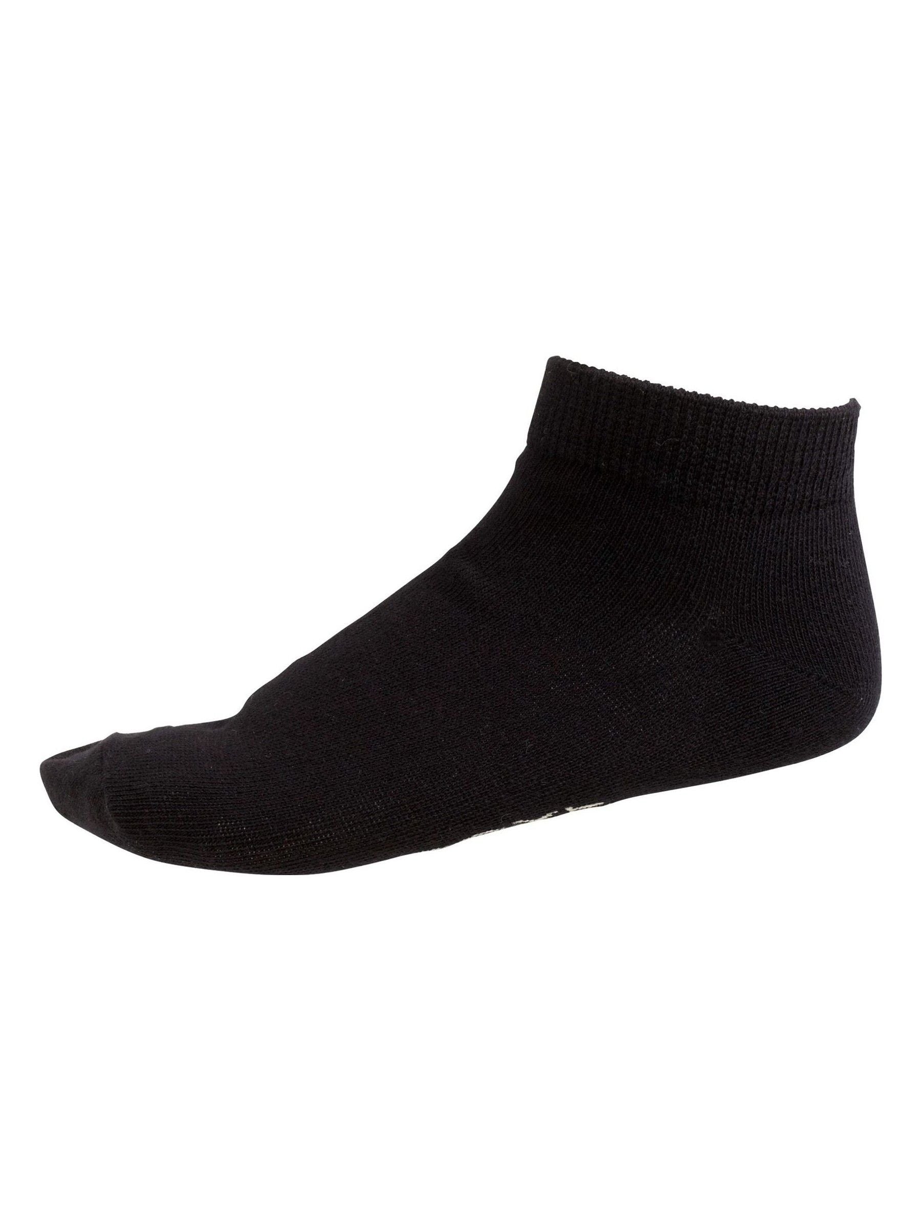 Black 5 Pack Cotton Rich Trainer Socks image 4