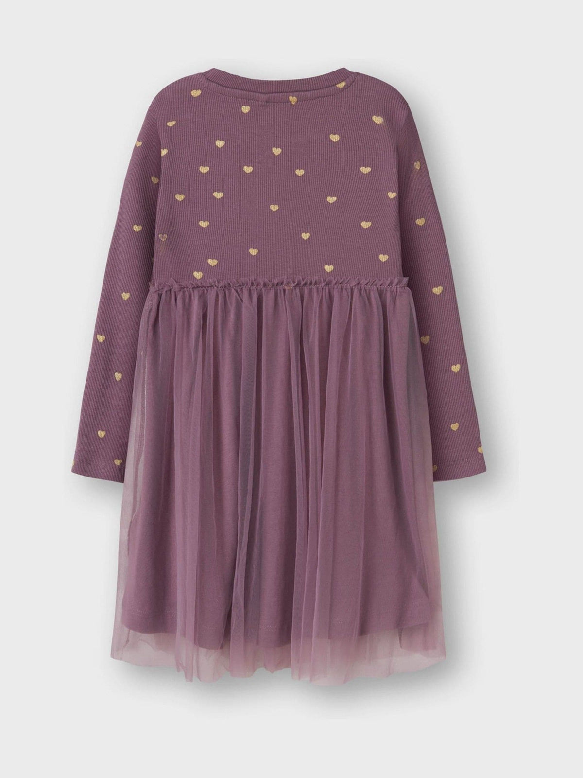 Name It Purple Heart print Jersey and Tulle  Dress - image 2