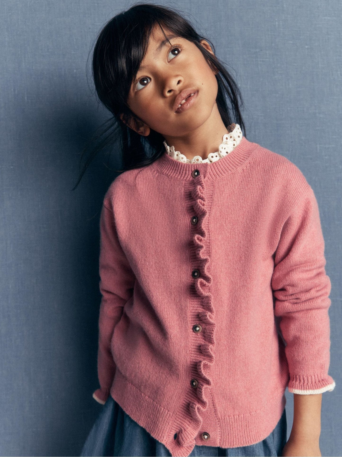 Dsiney Kidz - Boden Pink Everyday Frilled Cardigan image 1