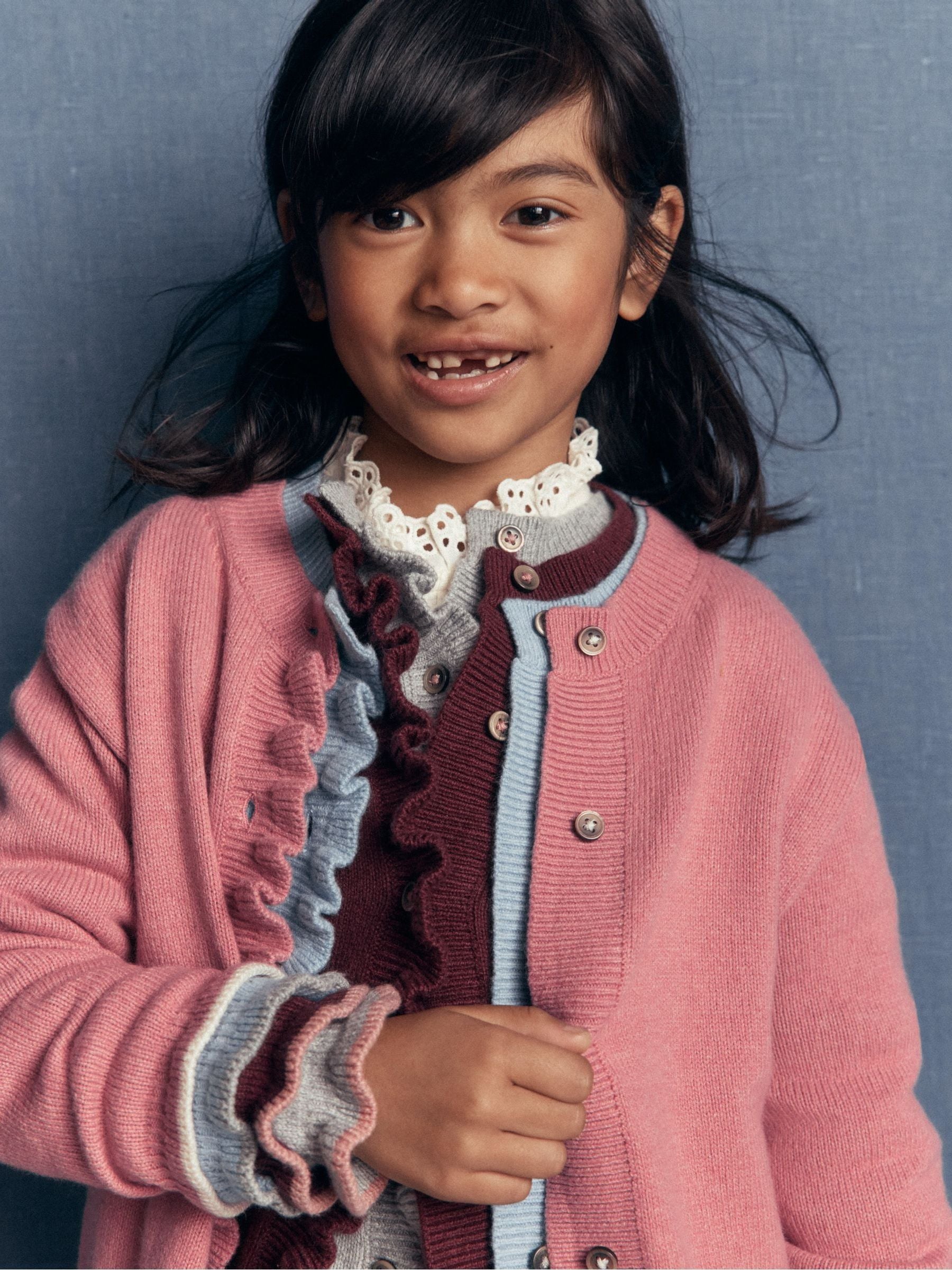 Dsiney Kidz - Boden Pink Everyday Frilled Cardigan image 2