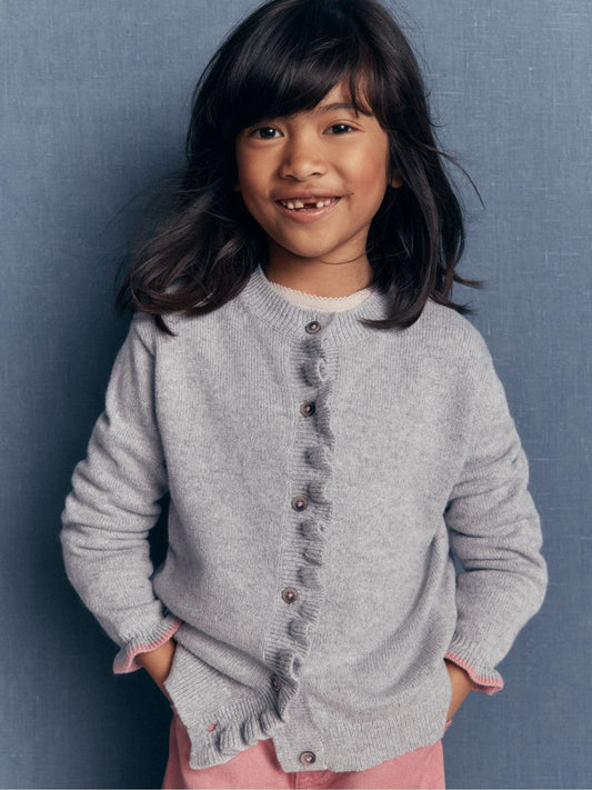 Dsiney Kidz - Boden Grey Everyday Frilled Cardigan image 1