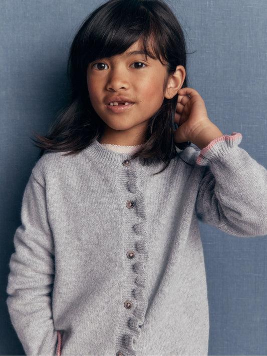 Dsiney Kidz - Boden Grey Everyday Frilled Cardigan image 2