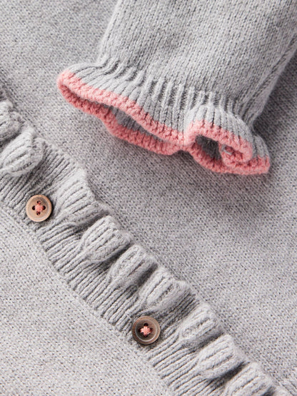 Dsiney Kidz - Boden Grey Everyday Frilled Cardigan image 5