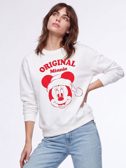 Brands In White Disney Minnie Mouse Original Christmas Sweatshirt - image 1