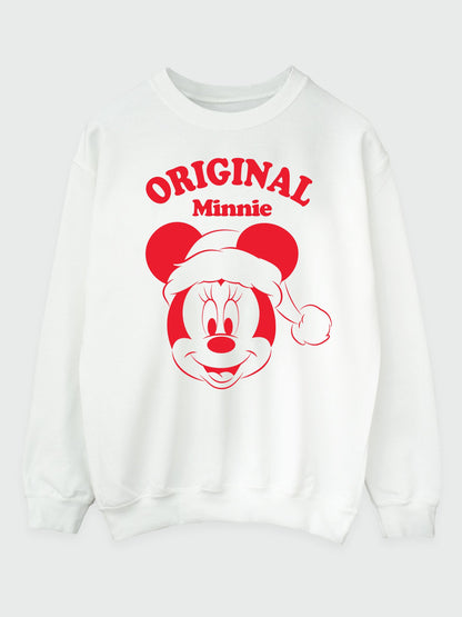Brands In White Disney Minnie Mouse Original Christmas Sweatshirt - image 2