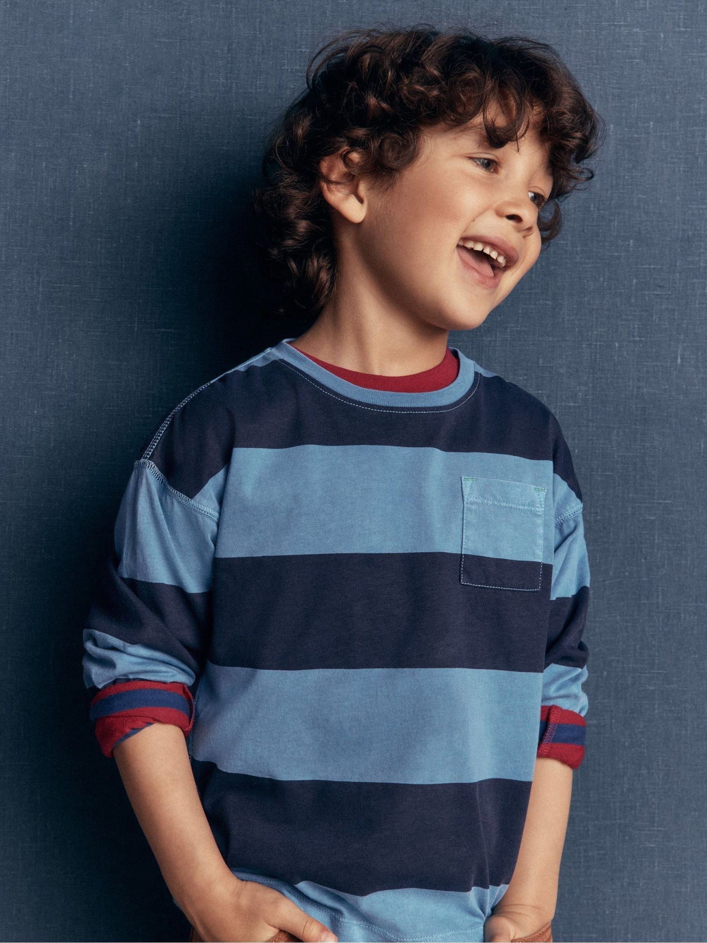 Dsiney Kidz - Boden Blue Long Sleeve Garment Dye T-Shirt image 2