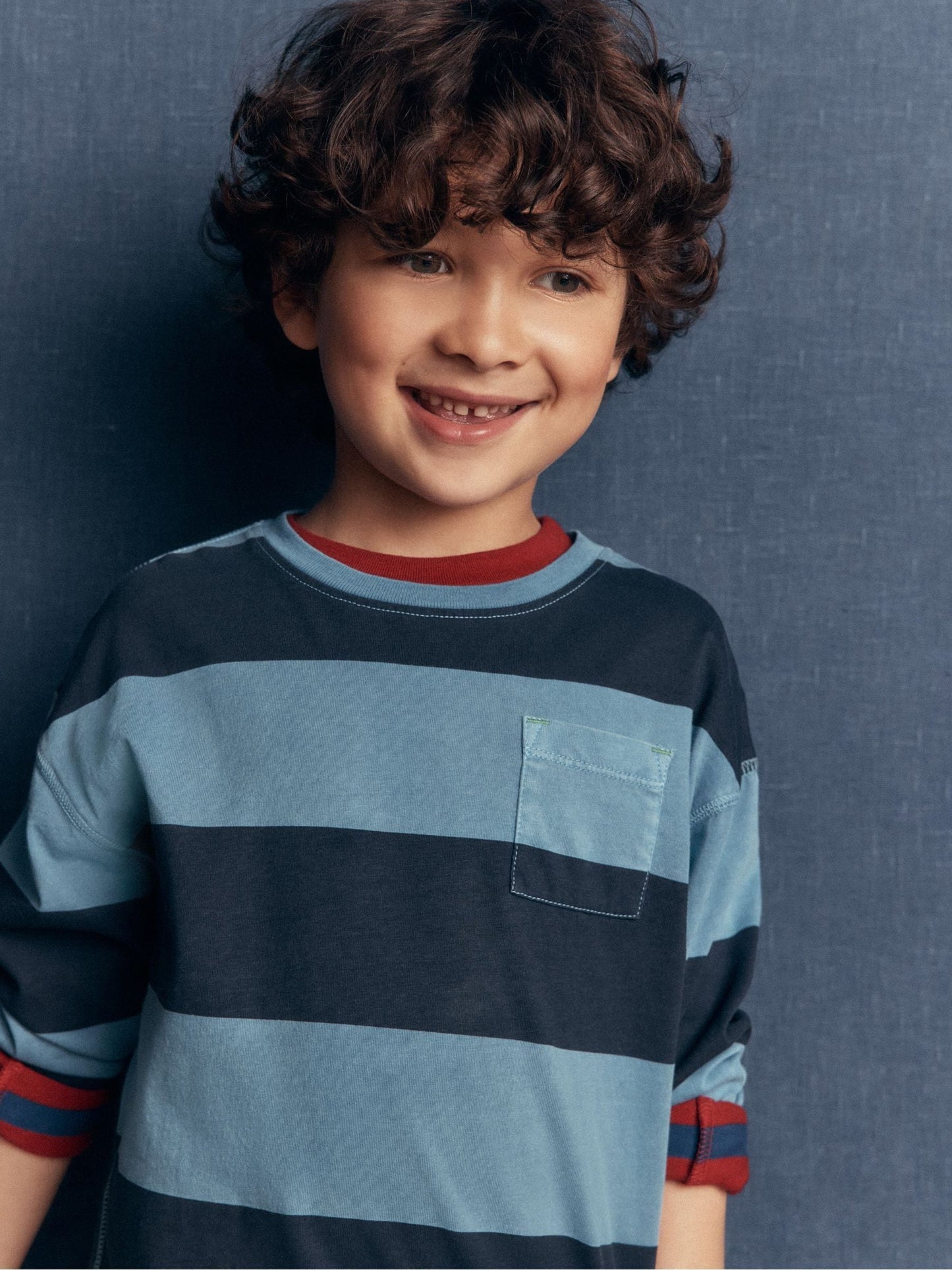 Dsiney Kidz - Boden Blue Long Sleeve Garment Dye T-Shirt image 3
