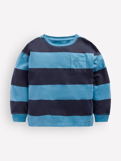 Dsiney Kidz - Boden Blue Long Sleeve Garment Dye T-Shirt image 4