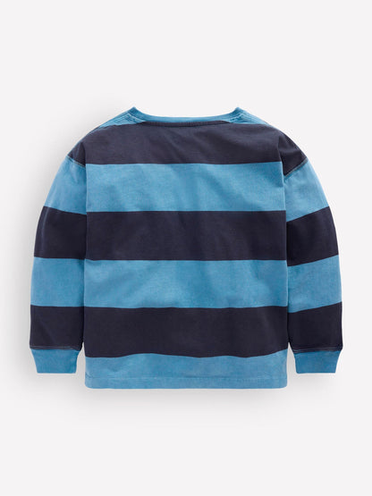 Dsiney Kidz - Boden Blue Long Sleeve Garment Dye T-Shirt image 5