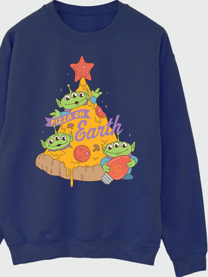 Brands In Blue Disney Toy Story Pizza Christmas Sweatshirt - image 3