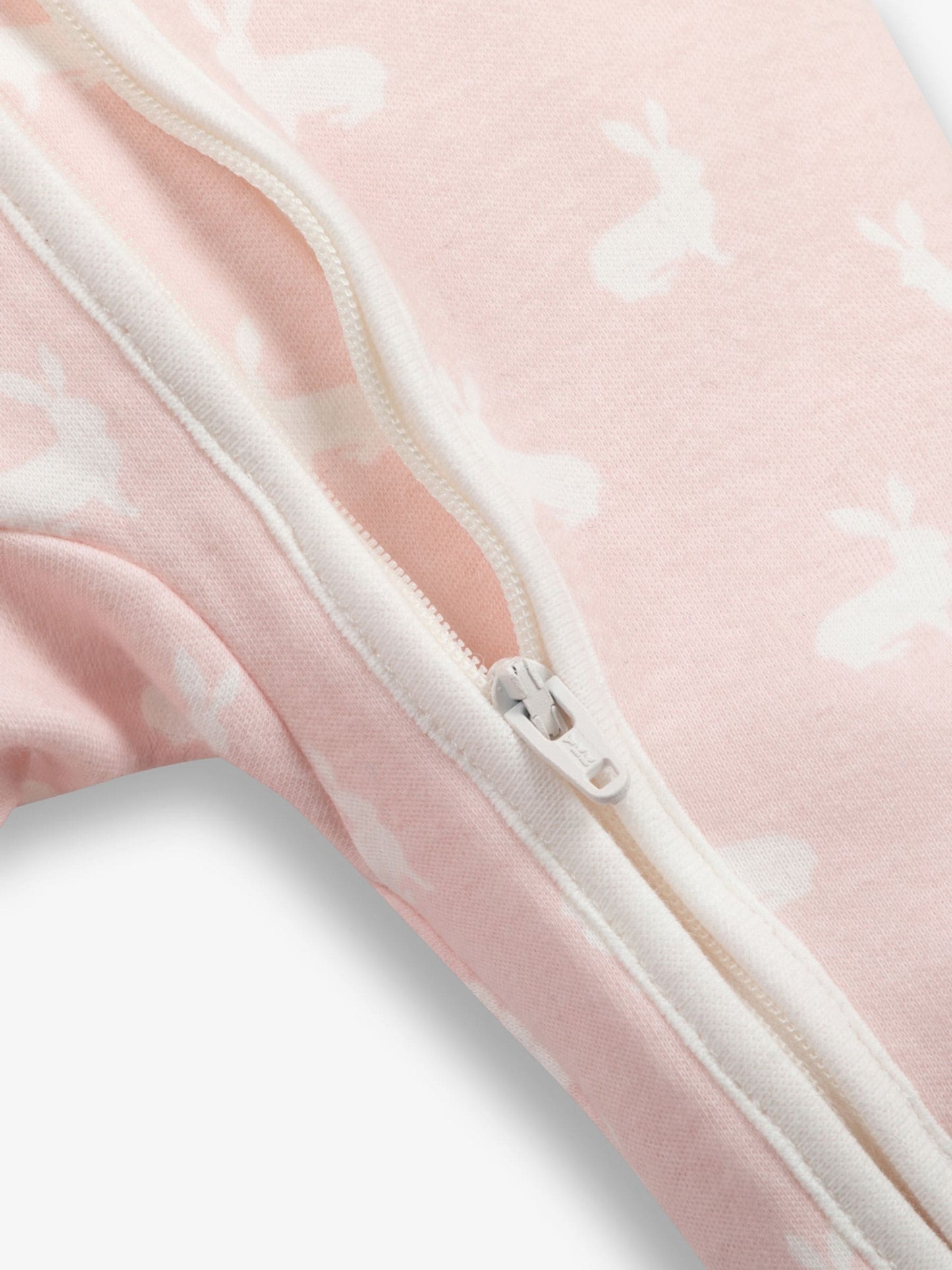 The Little Tailor Pink Front Zip Soft 100% Cotton Sleepsuit image 6