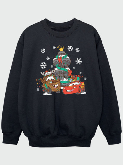 Rags & Rascals Black Disney Cars Christmas Sweatshirt - image 2