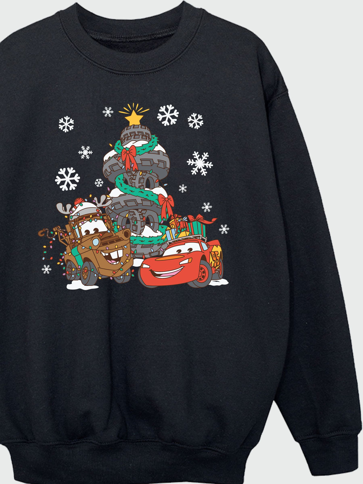 Rags & Rascals Black Disney Cars Christmas Sweatshirt - image 3