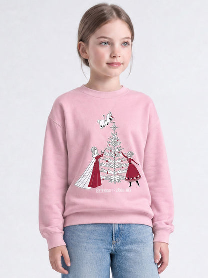 Rags & Rascals Pink Disney Frozen Celebrate Christmas Sweatshirt - image 1