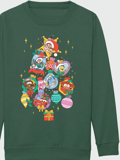 Rags & Rascals Green Disney Cars Pixar Tree Christmas Sweatshirt - image 3