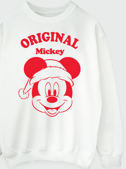 Brands In White Disney Mickey Mouse Original Christmas Sweatshirt - image 3