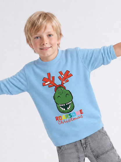 Rags & Rascals Blue Disney Toy Story Roarsome Christmas Sweatshirt - image 1