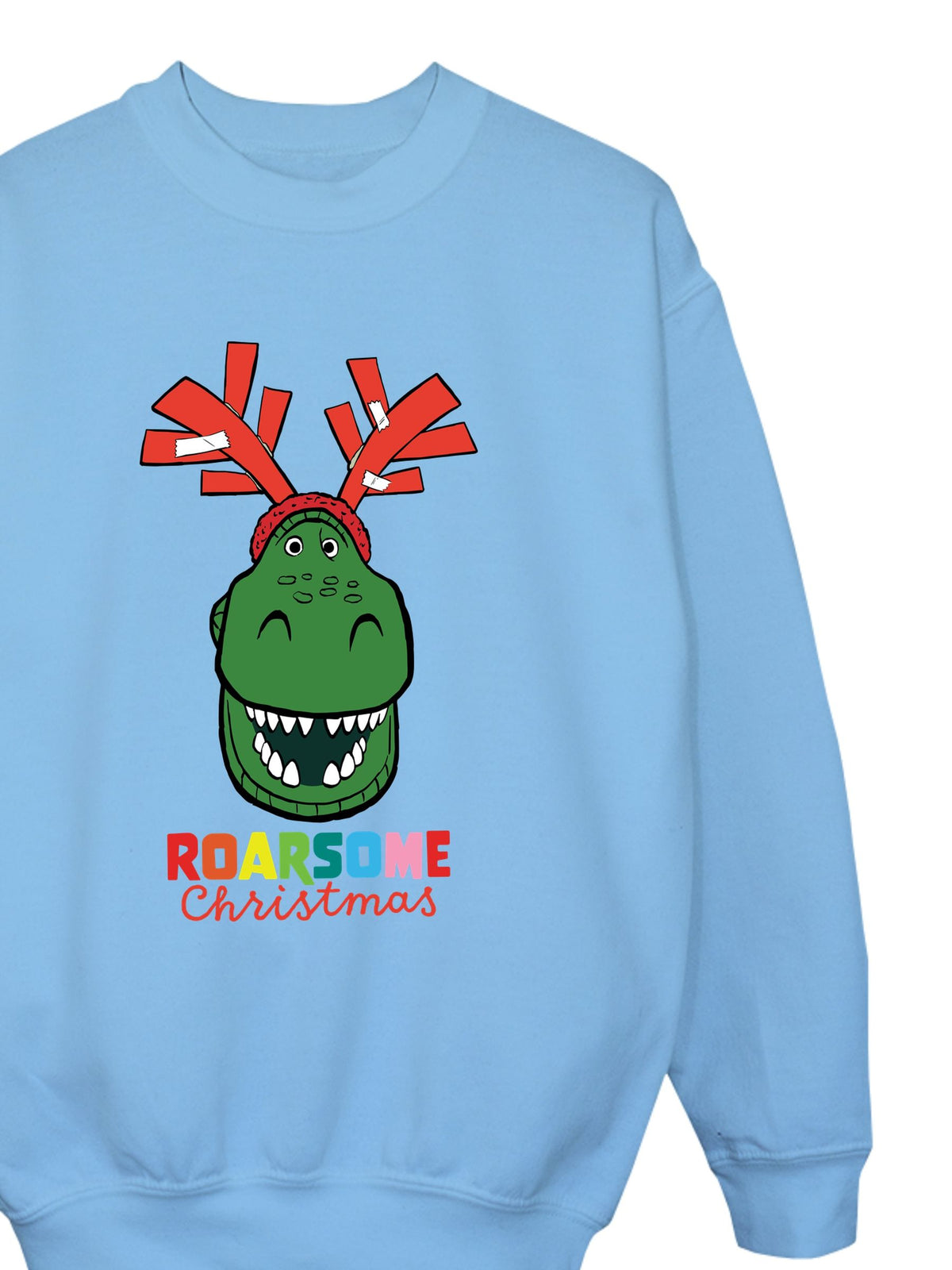 Rags & Rascals Blue Disney Toy Story Roarsome Christmas Sweatshirt - image 3