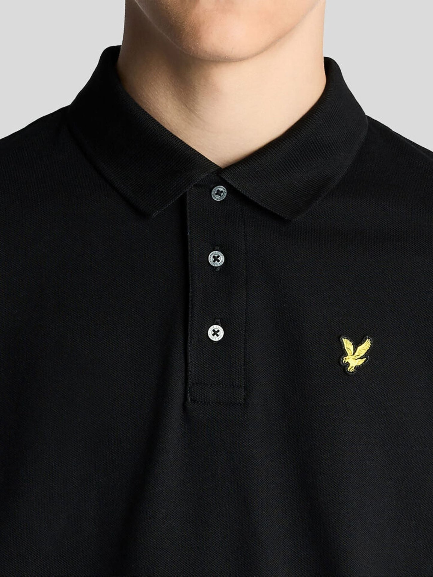 Dsiney Kidz - Lyle & Scott Black Plain Polo T-Shirt image 3