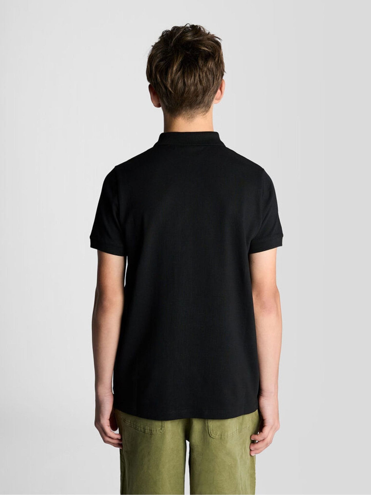 Dsiney Kidz - Lyle & Scott Black Plain Polo T-Shirt image 4