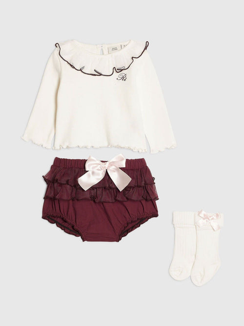 Dsiney Kidz - River Island Purple Frill Bloomer Set image 1
