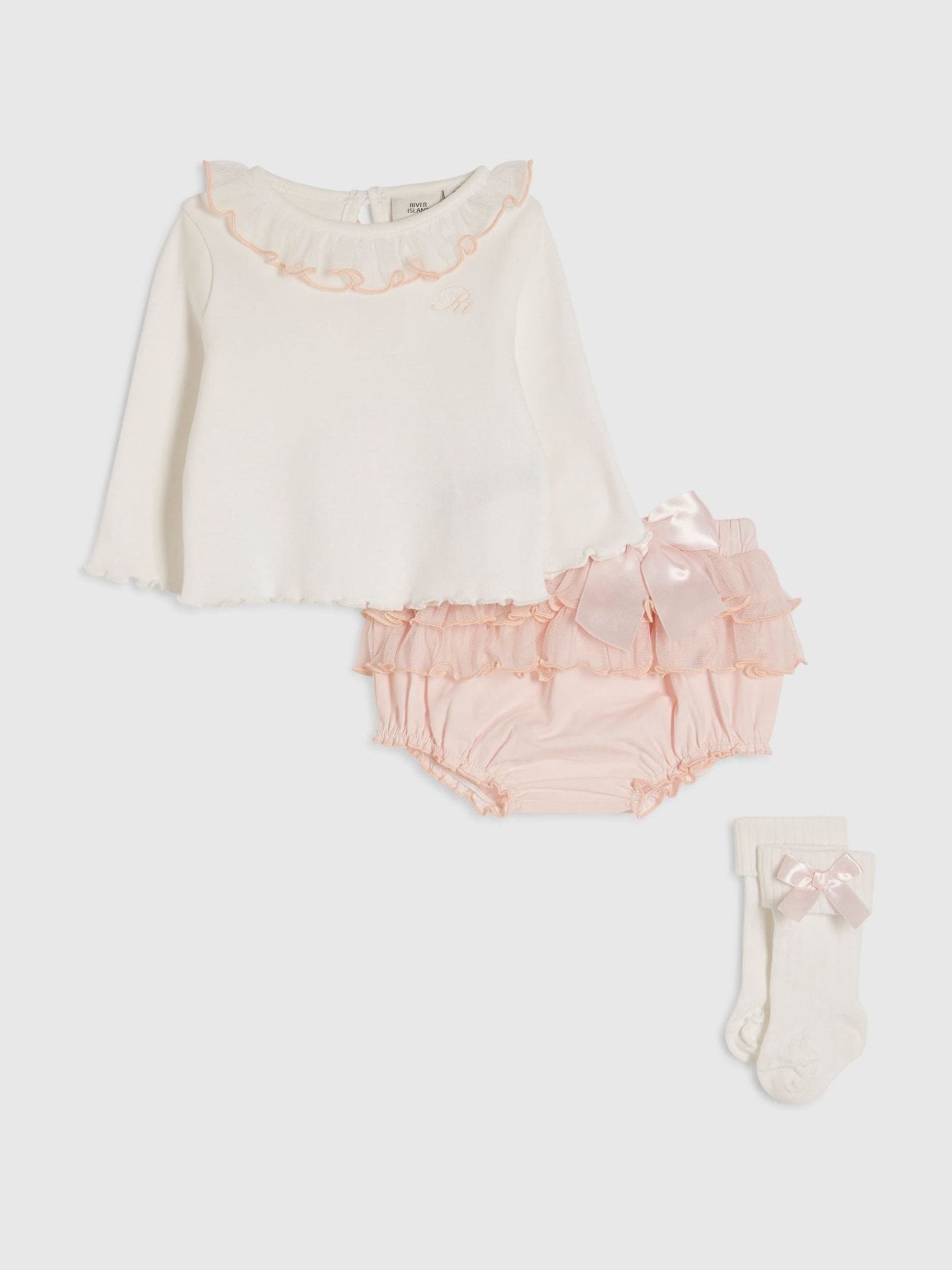 Dsiney Kidz - River Island Pink Frill Bloomer Set image 1