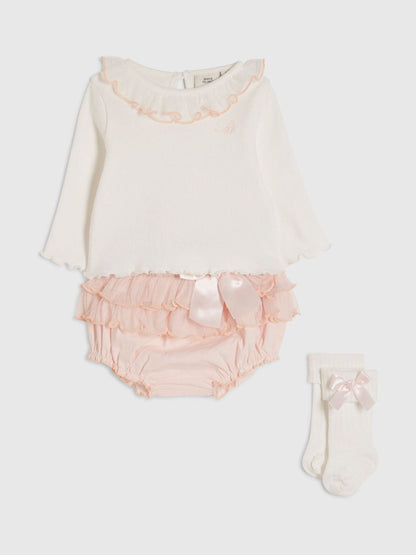 Dsiney Kidz - River Island Pink Frill Bloomer Set image 2