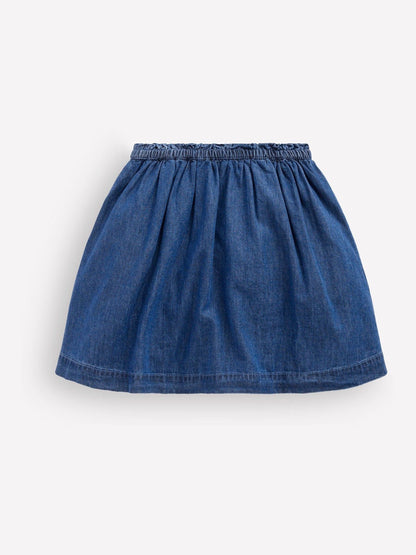 Dsiney Kidz - Boden Blue Woven Button-through Skirt image 5
