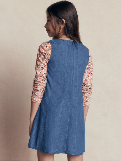 Dsiney Kidz - Boden Blue Willa Pinafore Dress image 2