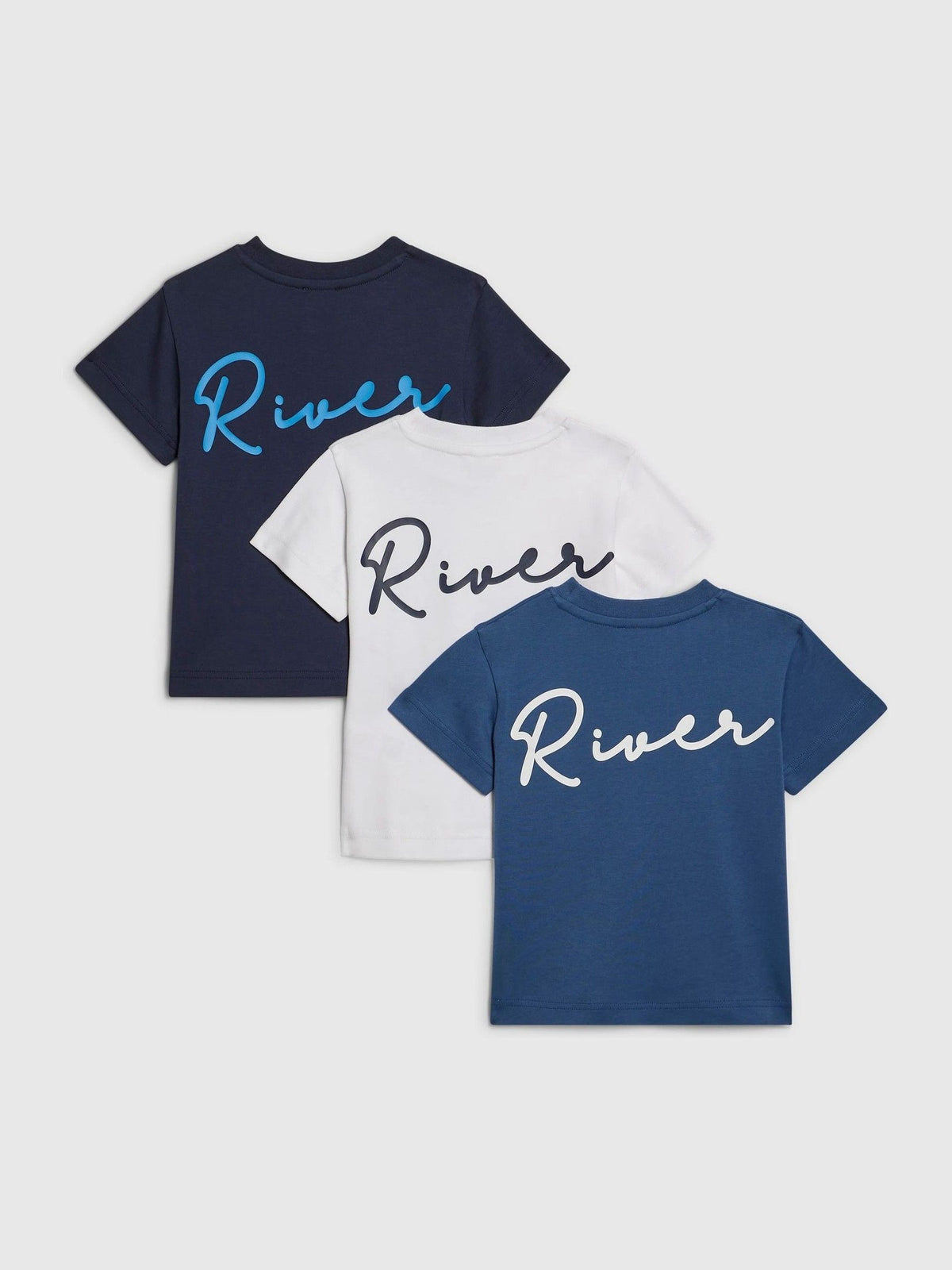 River Island Blue River Logo T-Shirts 3 Pack - image 1